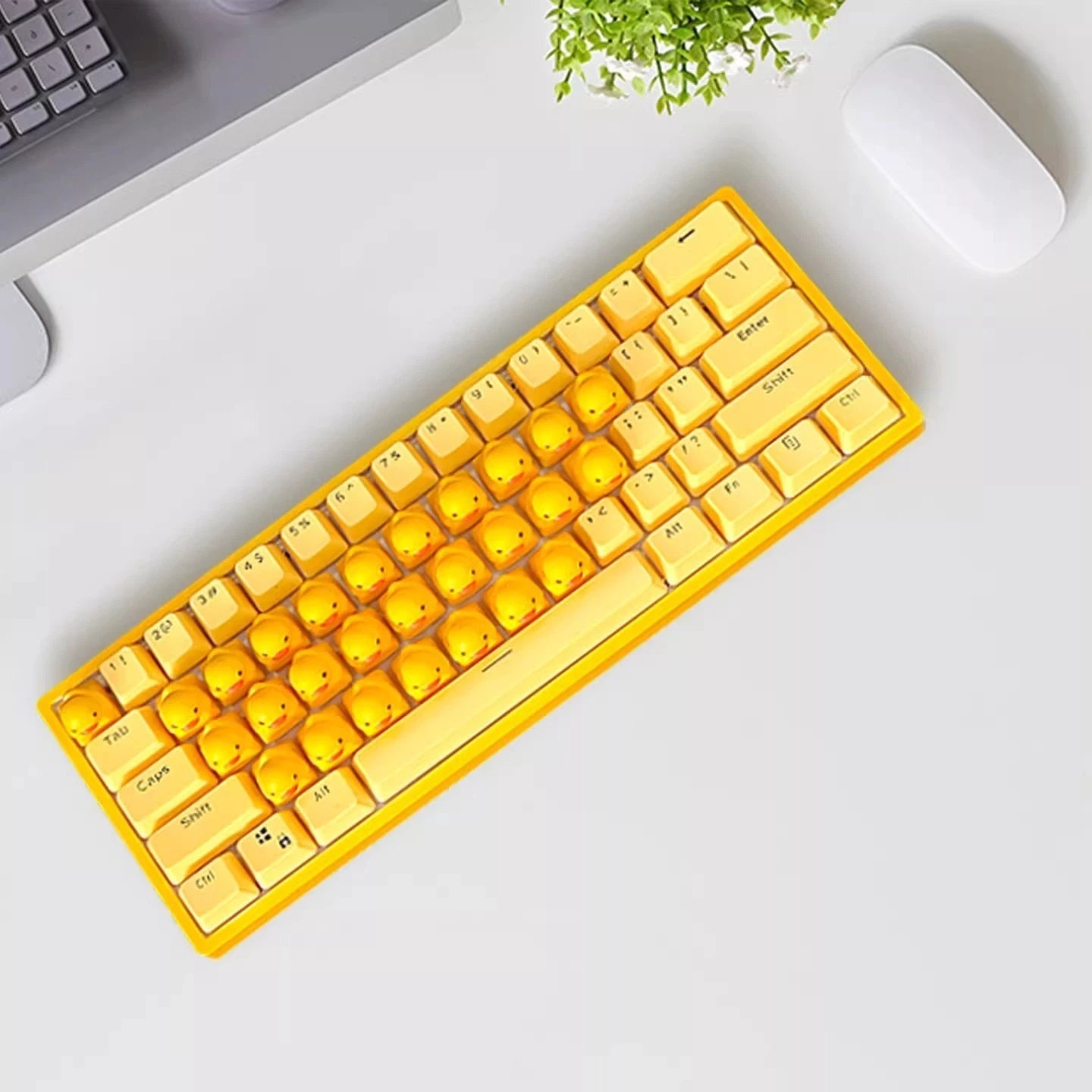 Cute Yellow Duck Mechanical Keyboard Press Crow USB Interface Keyboard Gifts 07FC0E-D4 - KOEEK