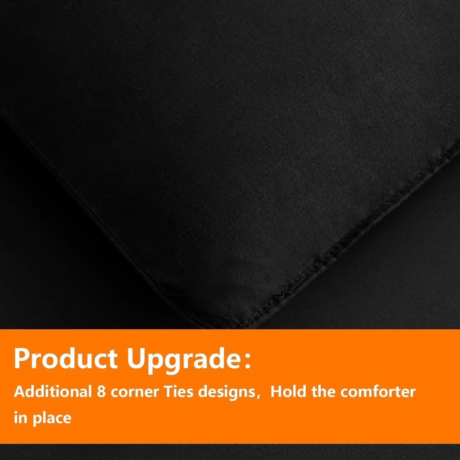 King Size Comforter Set - 7 Piece, Bed in a Bag , Bedding Sets, Black 07FC0E-D4 - KOEEK