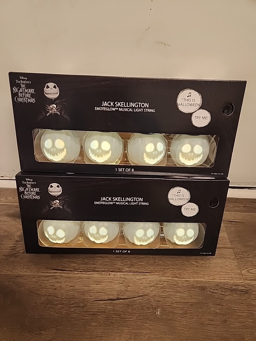 (2 Sets)  Nightmare Before Christmas Jack Skellington Musical Light String 07FC0E-D4 - KOEEK