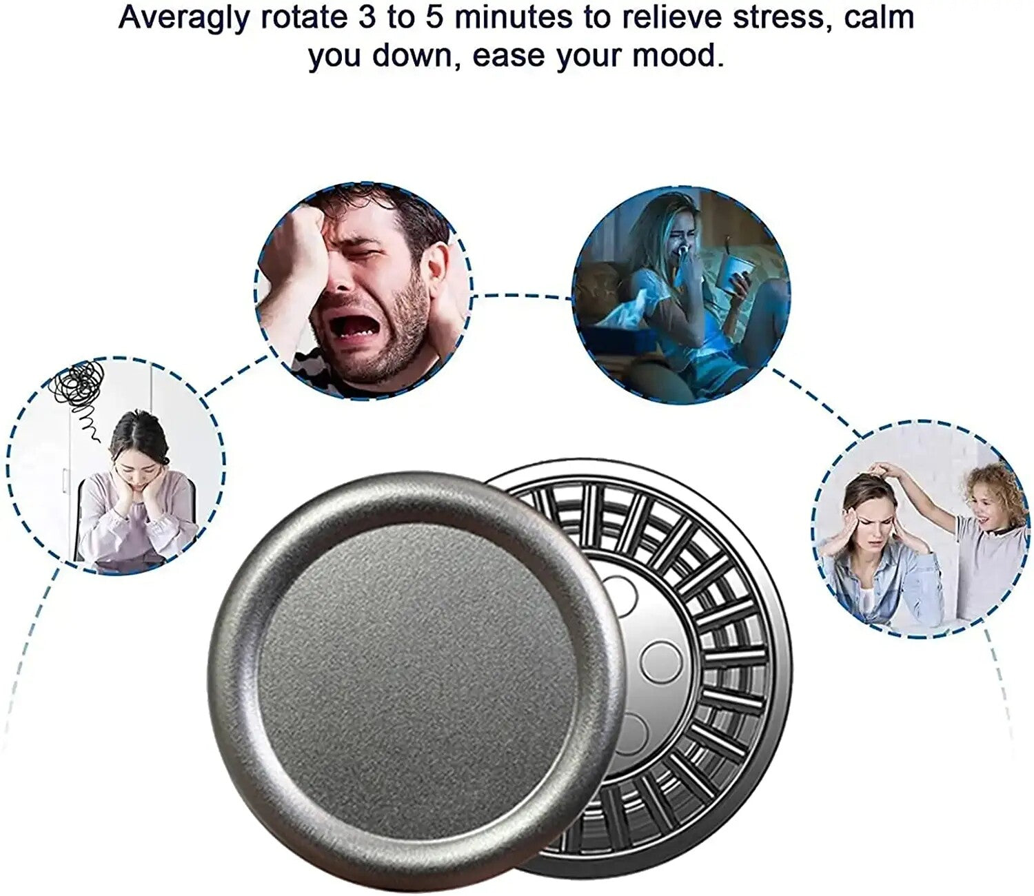 Fidget Slider EDC Coin  Fidget Clicker Haptic Coin Office Fidget Toy for Adults 07FC0E-D4 - KOEEK