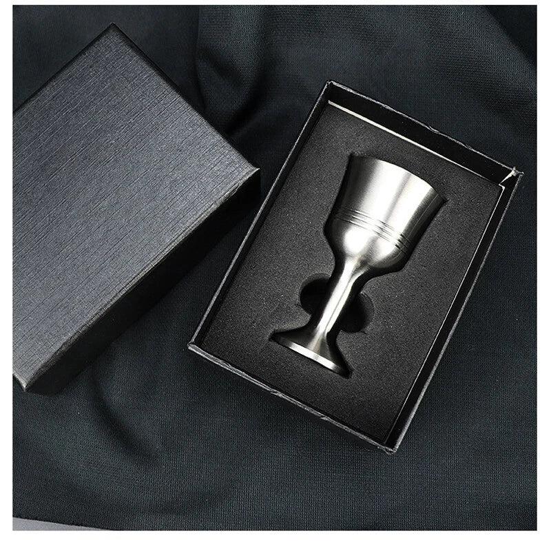Solid Metal EDCTitanium Alloy Anti-drop Tea Mup Wine Champagne Glass CupBusiness 07FC0E-D4 - KOEEK