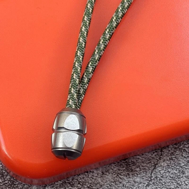 Titanium Alloy Knife Lanyard Bead Paracord End Pendant EDC Charm DIY Zip Pull 07FC0E-D4 - KOEEK