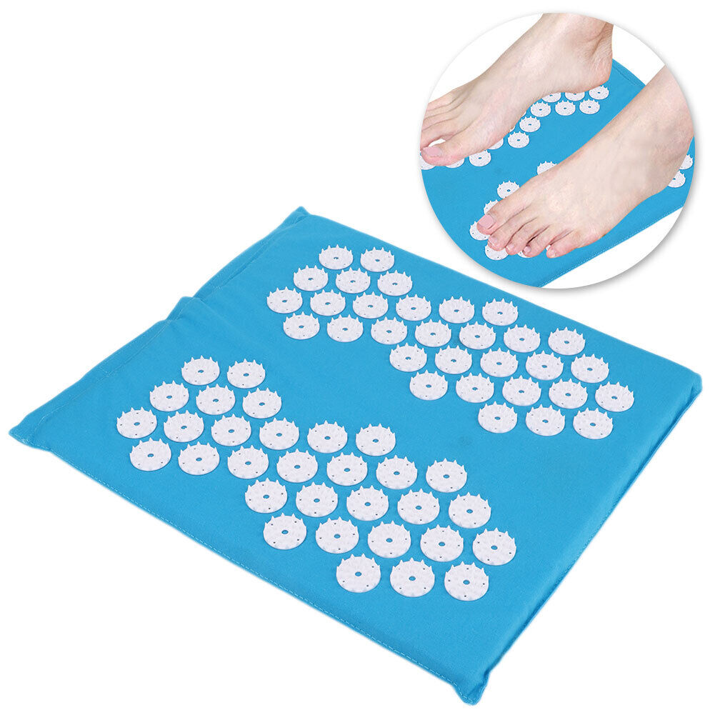 new Acupuncture Mat Massage Mats Cushion For Care Pain Fatigue Relief(Blue ) HGF koeek - KOEEK