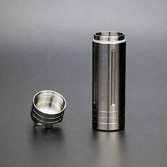 EDC Titanium Alloy Waterproof Case Portable Pill Medicine Capsule Storage Box 07FC0E-D4 - KOEEK