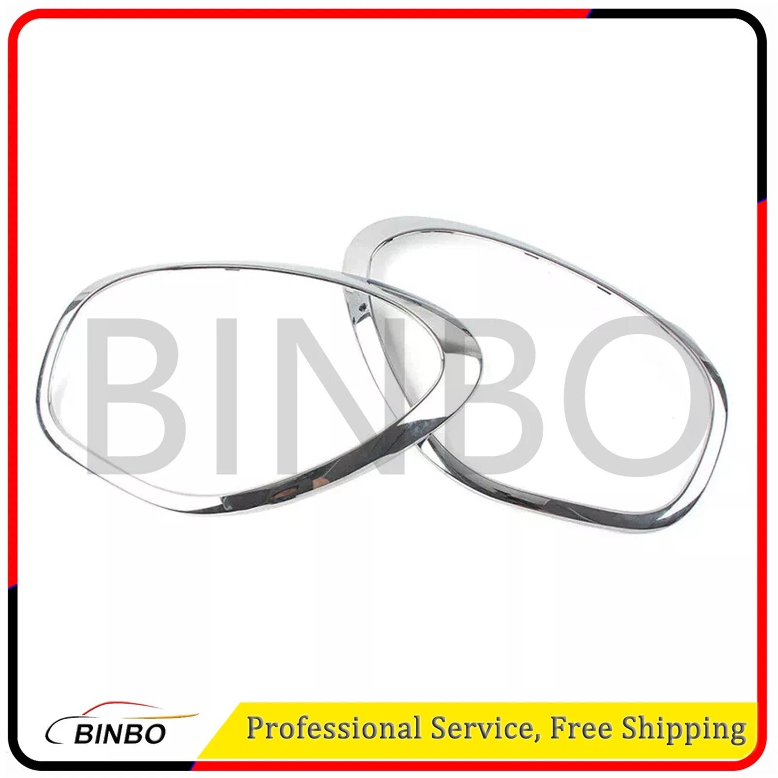 For 2011-16 Mini Cooper Countryman Front Headlight Lamp Bezel Trim Molding Pair 07FC0E-D4 - KOEEK