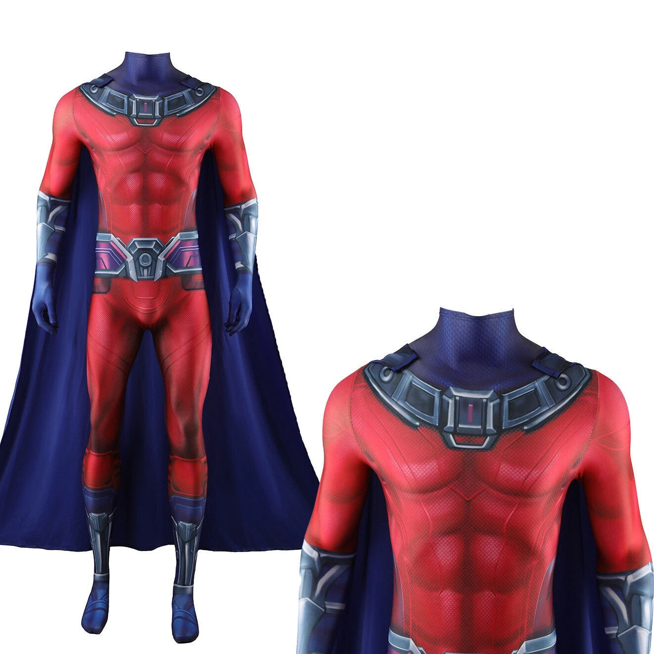 X-Men '97 Magneto Jumpsuit Erik Cosplay Costume Bodysuit Adult Kids Halloween 07FC0E-D4 - KOEEK