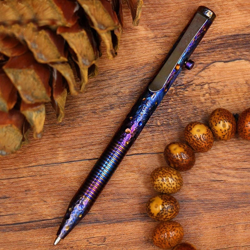 EDC Titanium Alloy Bolt Action Pocket Signature Pen Outdoor Pen 5x G2 Refills EDC - KOEEK