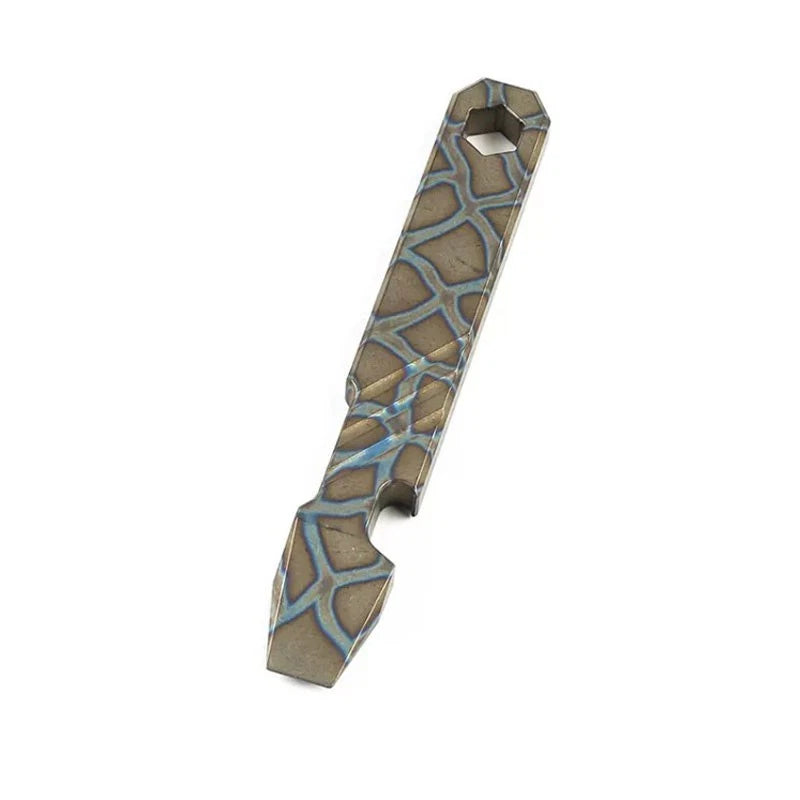 1PC Titanium Alloy Multi-Tool Pry Bar Crowbar Bottle Opener Wrench Outdoor EDC 07FC0E-D4 - KOEEK