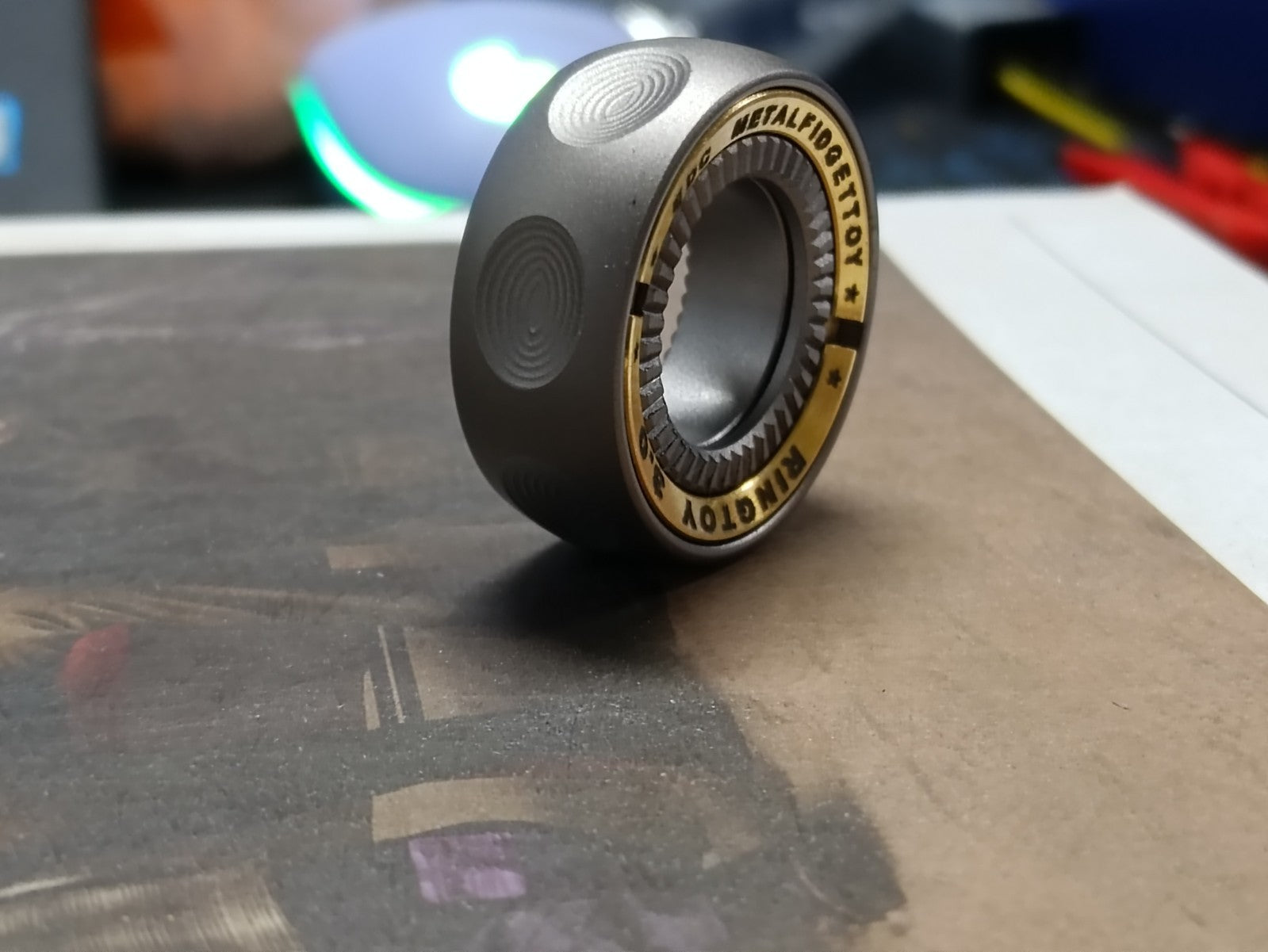 Fidget Spinner Mechanic Ring Fingertip Ratchet Magnetic Fidget EDC Toys 07FC0E-D4 - KOEEK