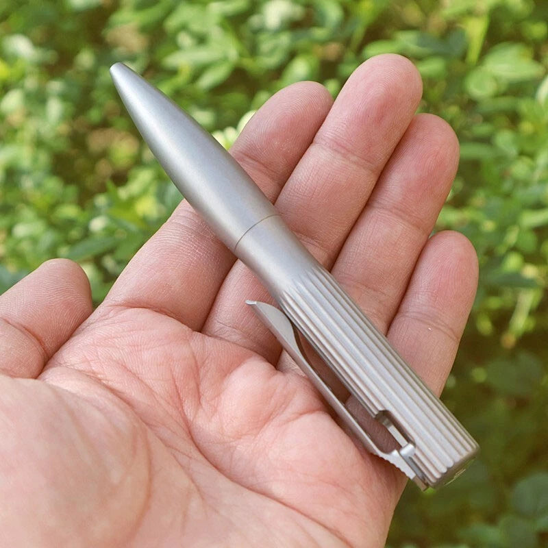 Titanium Alloy Ballpoint Pen Business Office Signature Pen EDC Pocket Multi Tool 07FC0E-D4 - KOEEK