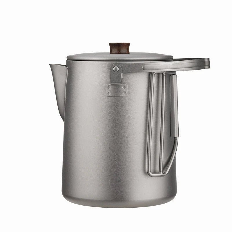 Outdoor Titanium Boiling Kettle 1.5L Large Capacity Coffee Pot Camping Portable 07FC0E-D4 - KOEEK