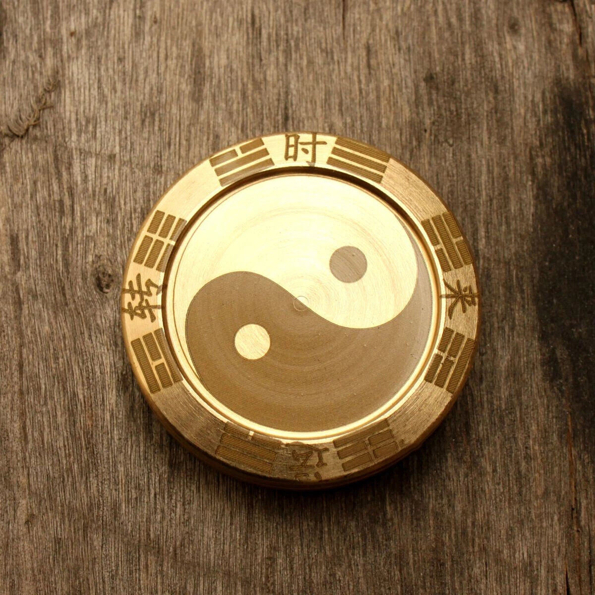 EDC Toy Metal Fidget Slider Clicker Lucky Coin Tai Chi Haptic Coin T Adult Gift 07FC0E-D4 - KOEEK