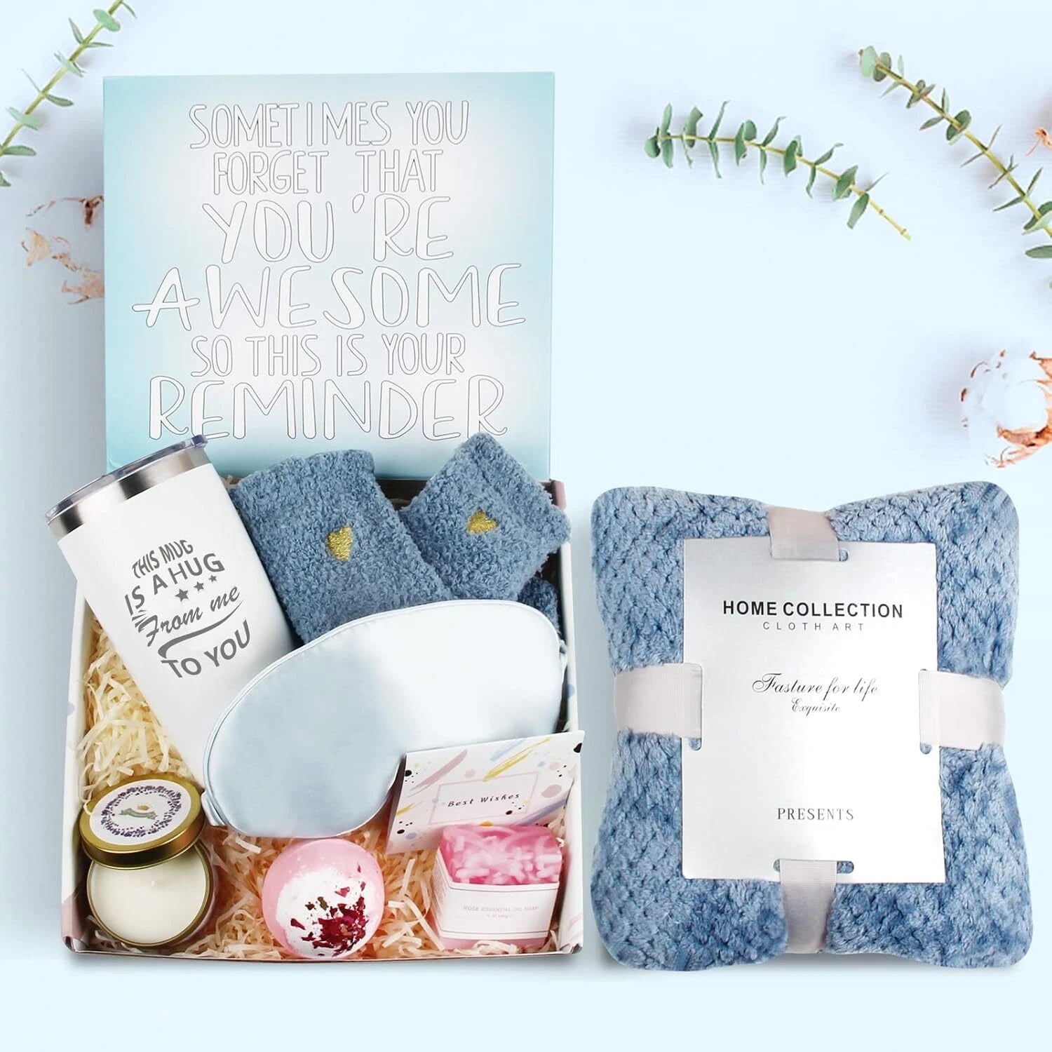 Women's Care Package, Women's Relaxation Spa Gift Set, Birthday Gift Basket 07FC0E-D4 - KOEEK