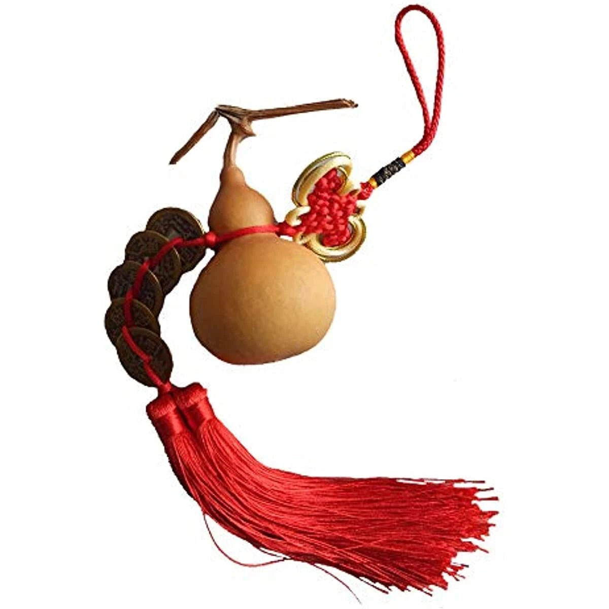 2PCS Gourd Chinese Feng Shui Chinese Good Luck Home Decoration Pendant 07FC0E-D4 - KOEEK