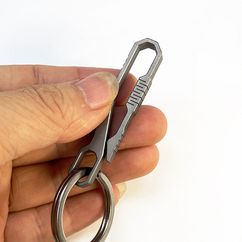 Titanium Alloy Quick Buckle Detach Belt Waist Hanging Keychain Key Ring Tool EDC 07FC0E-D4 - KOEEK