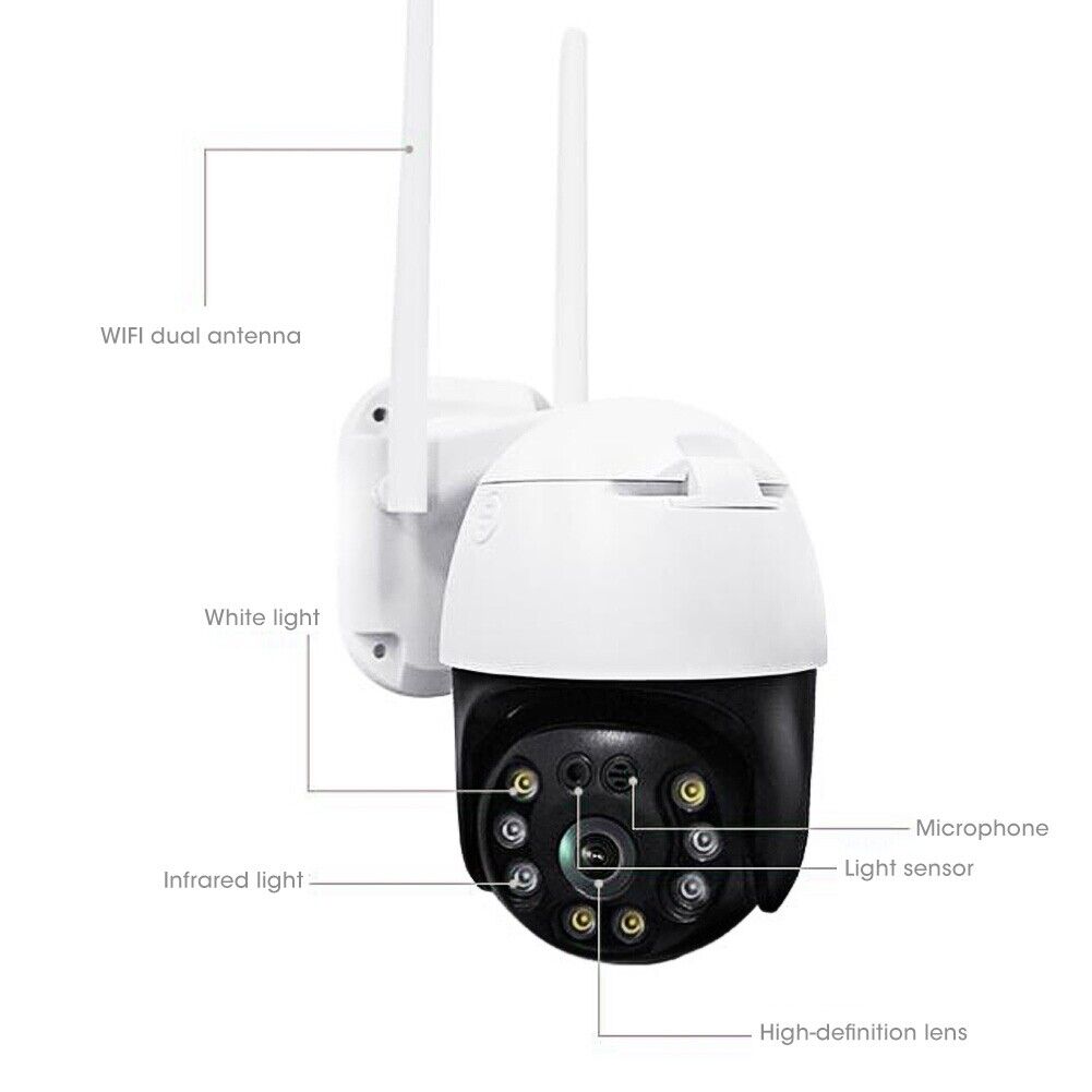 new (U.S. Regulations)Bediffer 8 Lights CCTV 100240V HD Human Detect 3MP Night koeek - KOEEK