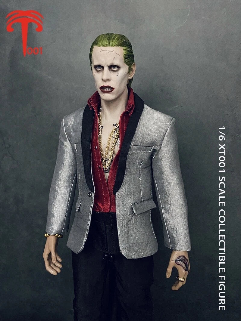XT001 1:6 Joker Jared Leto Grey Suit Set 12inch Male Action Figure Doll Toy Gift 07FC0E-D4 - KOEEK
