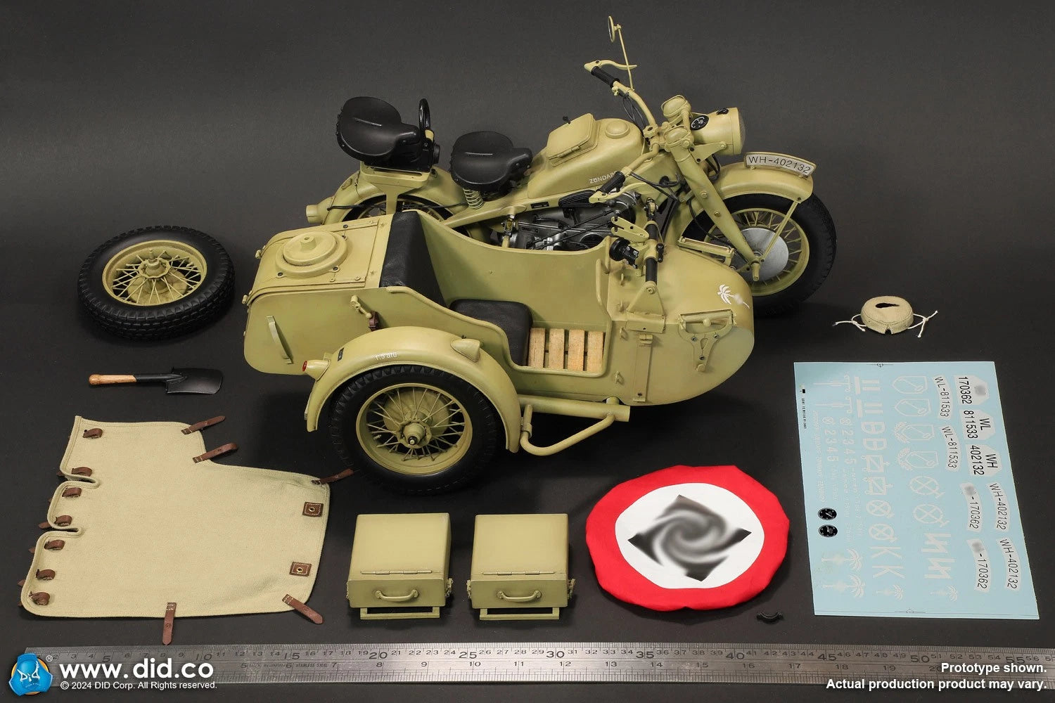DID E60075Y 1/6 Motor Tricycle Motorcycle Model KS750 Yellow Color INSTOCK DID - KOEEK
