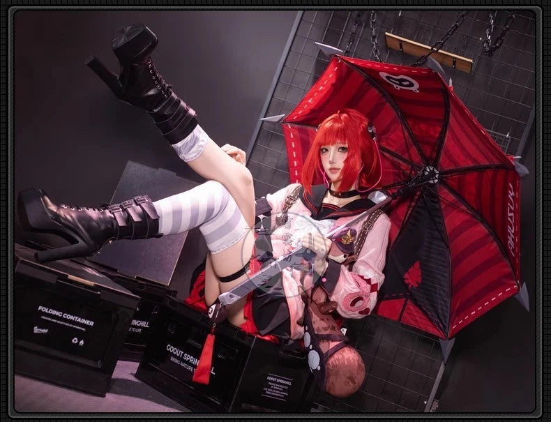 Zenless Zone Zero Ukinami Yuzuha Pink Sweater & Skirt Cosplay Set - 07FC0E-D4 - KOEEK