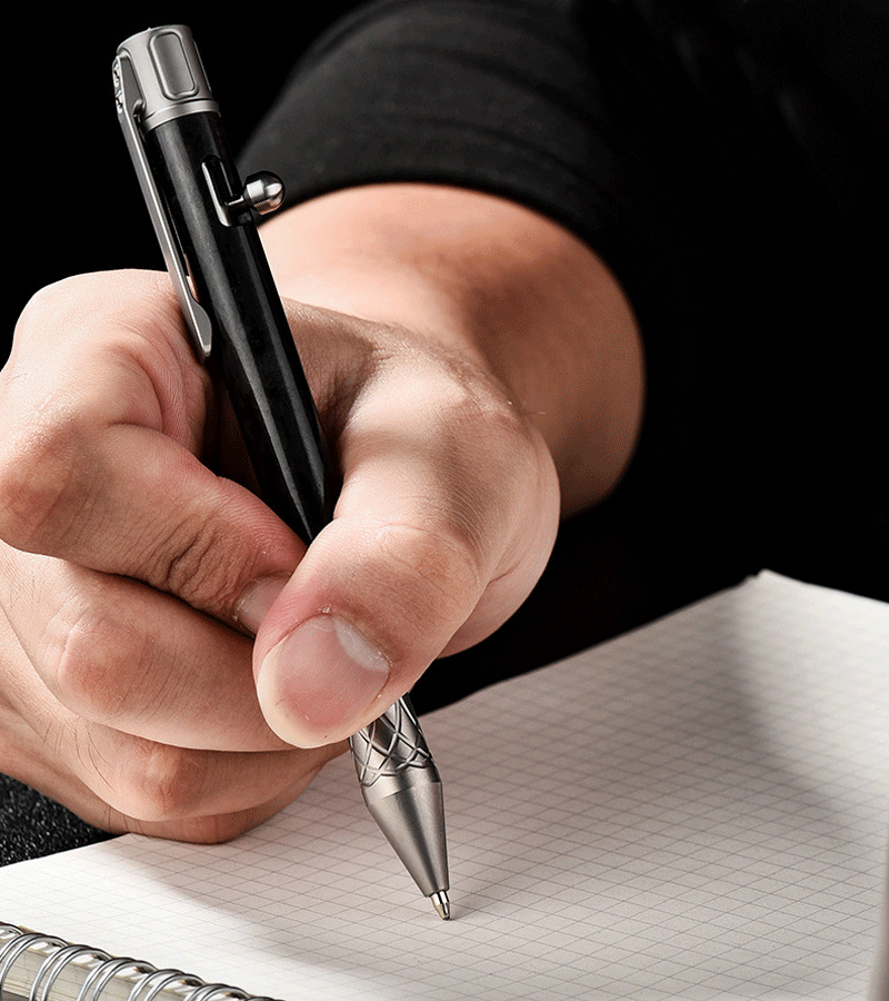 Titanium Carbon Fiber Pocket Ballpoint Pen Working Signature Pen Outdoor EDC 07FC0E-D4 - KOEEK