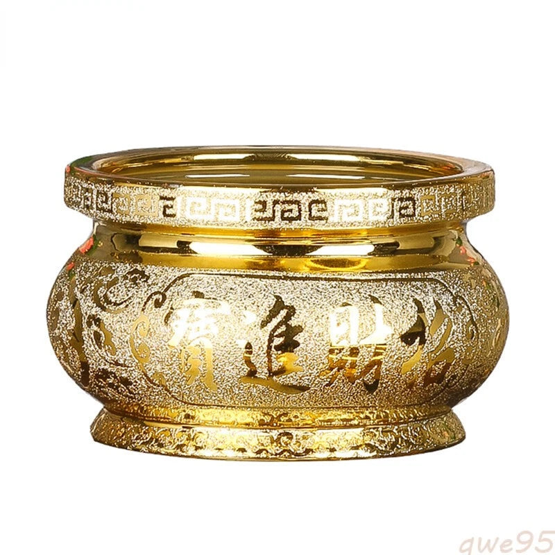 4.33" Ceramics God of Wealth Incense Burner Buddha Hall Worship Ornaments 07FC0E-D4 - KOEEK