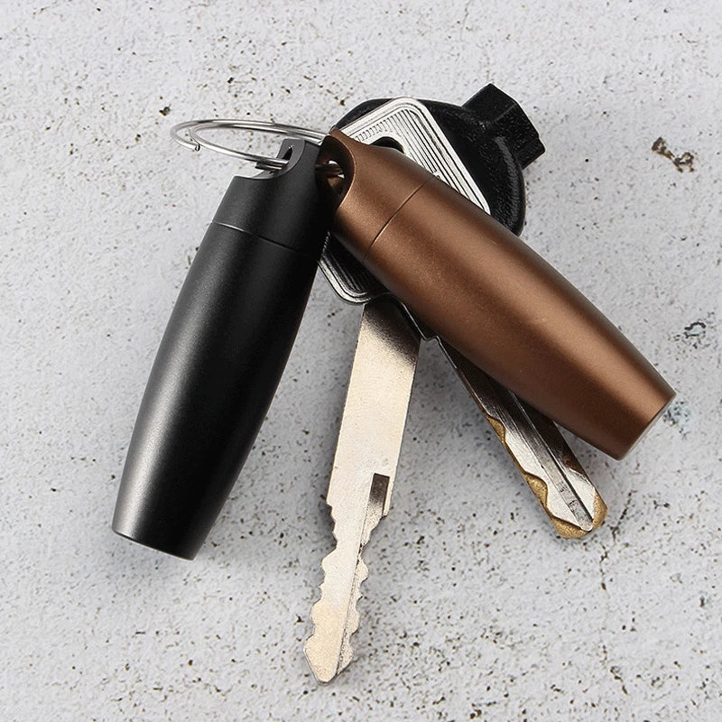 EDC Pocket Aluminium Alloy Outdoor Survival Waterproof Box Travel Keychain Tank 07FC0E-D4 - KOEEK