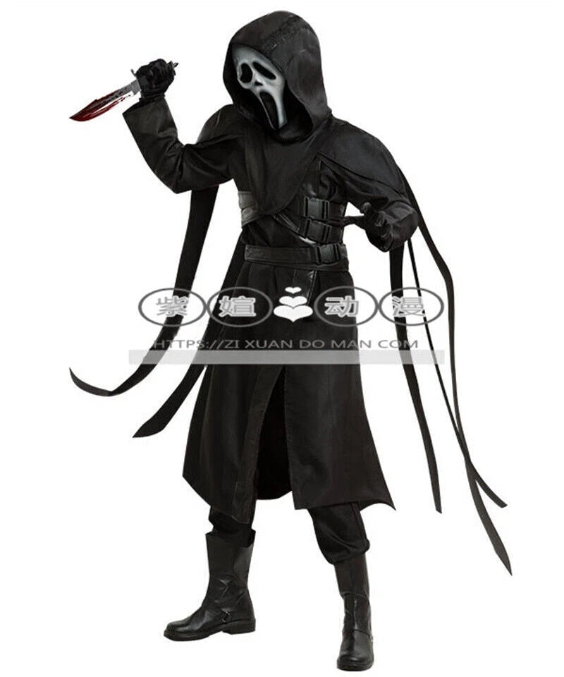 Cosplay The Ghost Face Cosplay Halloween Costume Set Cos Devil Face Outfit Gift 07FC0E-D4 - KOEEK