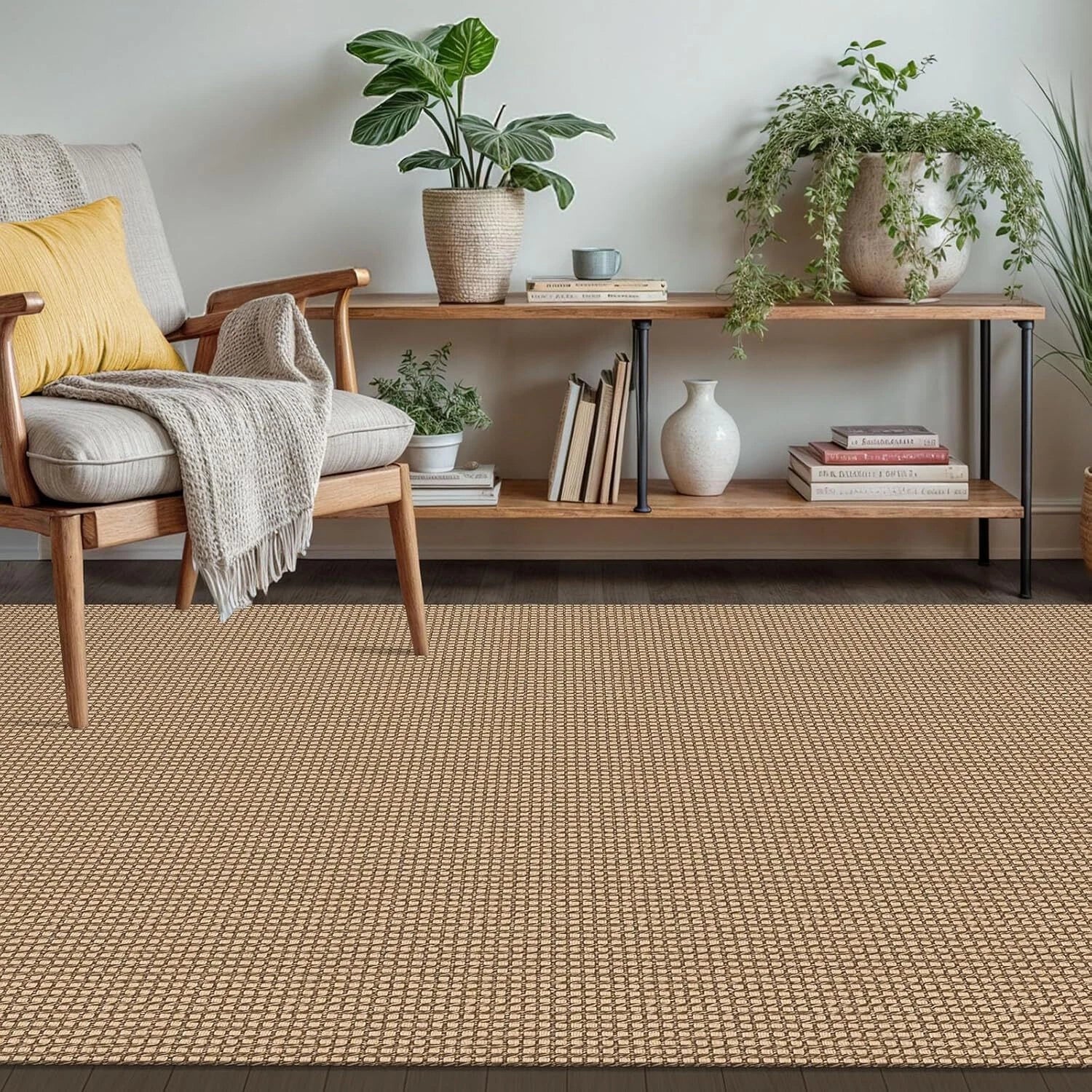 Boho Rugs for Entryway 3x5 ft Washable Area Rug Non Slip Rubber Backed Entry Rug 07FC0E-D4 - KOEEK