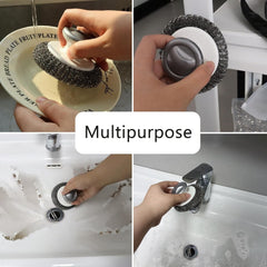 new 2 Pack Stainless Steel Wool Scrubber, Scrubbing Scouring Pad, Wool... 07FC0E-D4 - KOEEK