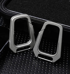 Mini EDC Titanium Alloy Creative Keychain Carabiner Portable Hang Buckle Tool 07FC0E-D4 - KOEEK