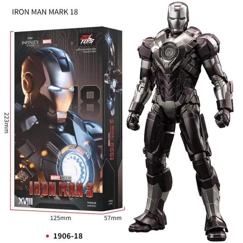 ZD Toys Marvel Iron Man Mark 18 MK18 1/10 Scale 7" Action Figure Model Collector MARVEL - KOEEK