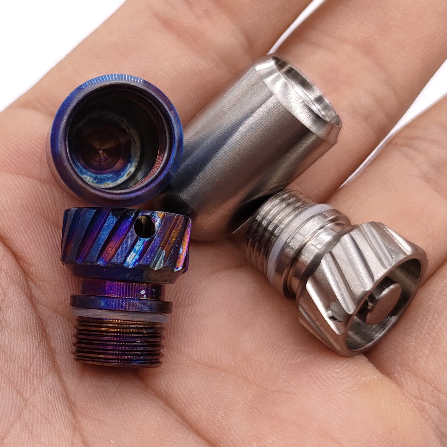 Titanium Waterproof Emergency Capsule Box Pill Case Keychain Pendant Bottle EDC 07FC0E-D4 - KOEEK