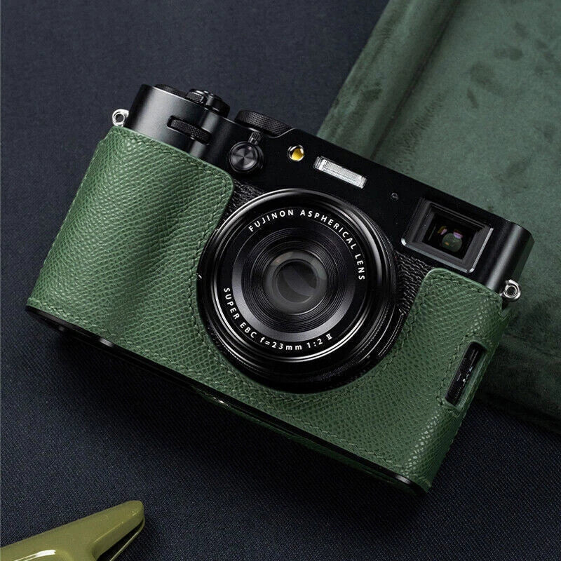 Leather Camera Insert Half Case Bag Cover Suitable For Fujifilm X100Vi 07FC0E-D4 - KOEEK