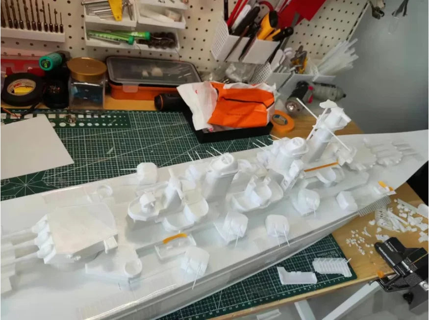 3D Printed 1/200 Wwii U.s. Navy Montana Class Battleship Full Hull Model 07FC0E-D4 - KOEEK