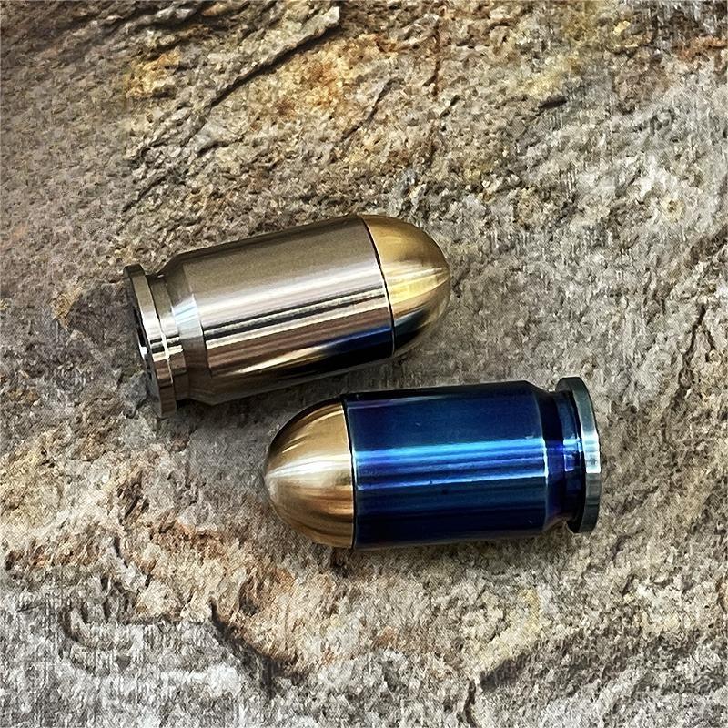 Titanium Brass Bullet Shape Knife Lanyard Bead Paracord Pendant Zipper Pull EDC 07FC0E-D4 - KOEEK