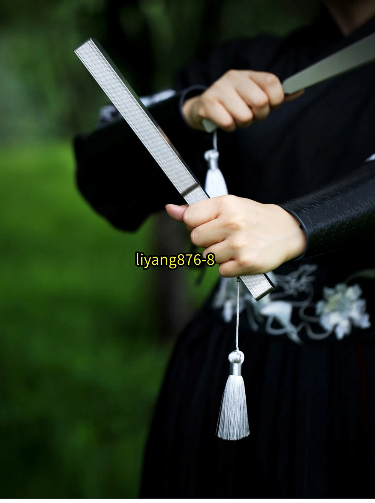 Stainless Steel Metal Folding Fan Portable Martial Art Kung Fu Tai Chi Fan Toy 07FC0E-D4 - KOEEK