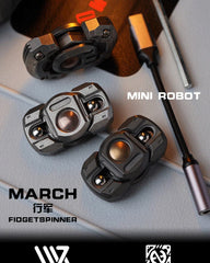 Zirconium alloy + brass Marching Robot Finger Gyro Hand Fidget Spinner Toys 07FC0E-D4 - KOEEK