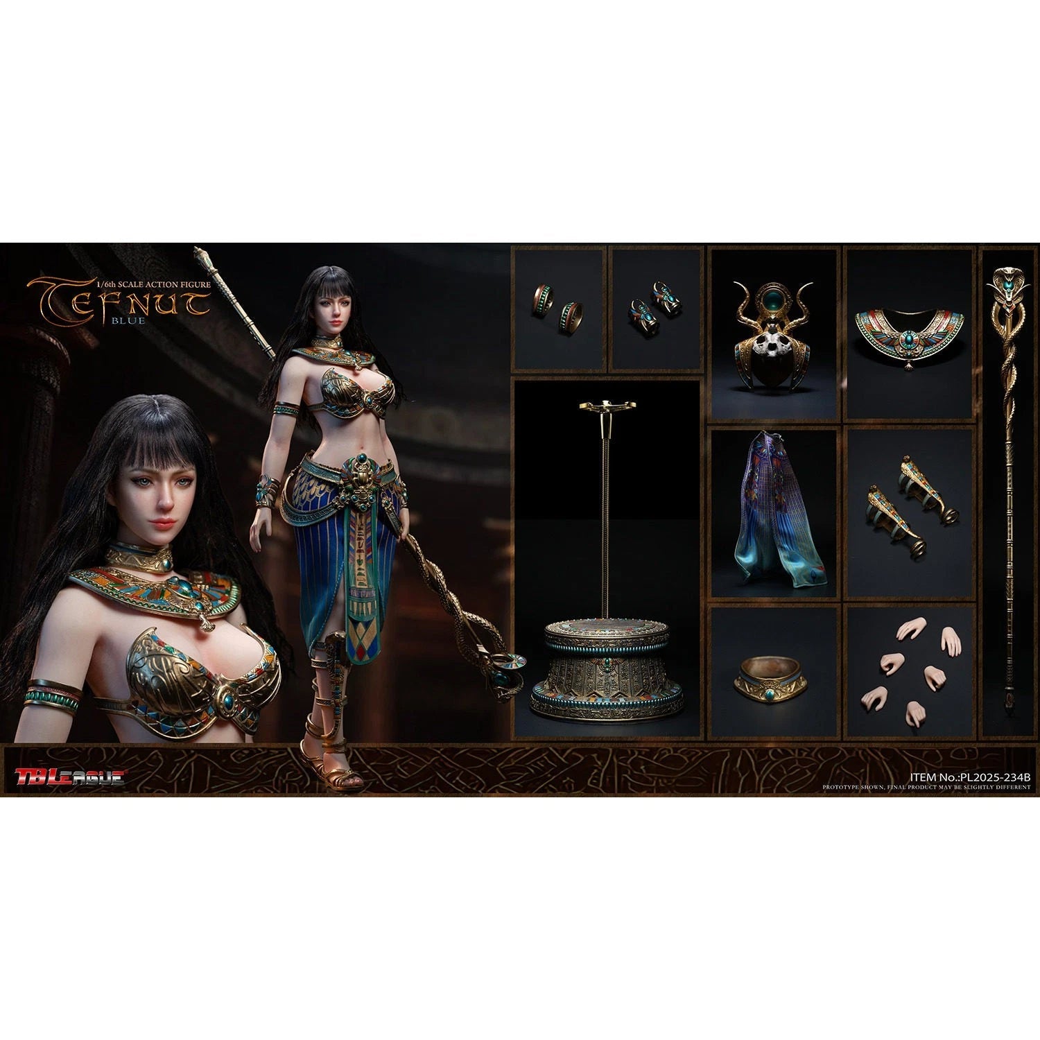 TBLeague PL2025‑234B 1/6 Tefnut Blue Ver. Moveable Eyes Action Figure Full Set TBLEAGUE - KOEEK