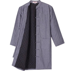 Chinese Traditional Tang Jacket Lonf Tai chi Uniform Kung fu Cotton Martial Coat 07FC0E-D4 - KOEEK
