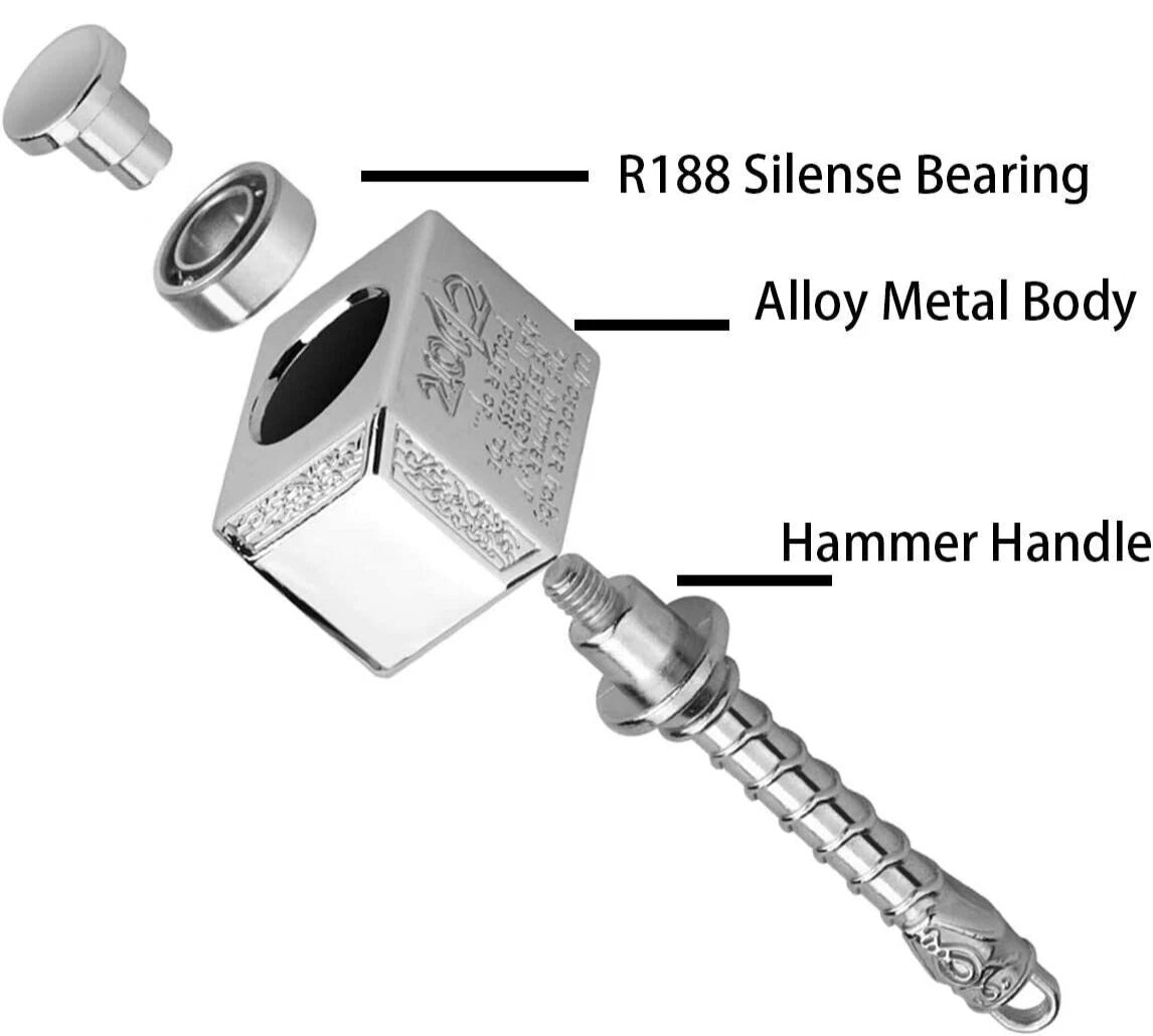 Thor Hammer All Metal Fidget Spinner EDC Toys Girls Kids Adults ADHD Focus Gifts 07FC0E-D4 - KOEEK
