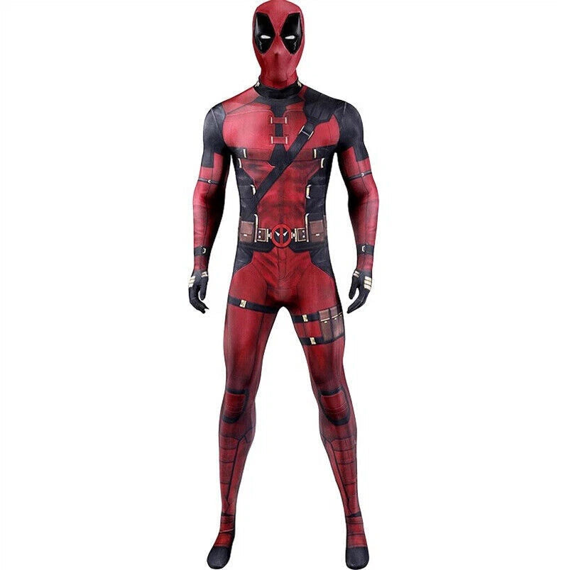 Marvel Deadpool 3 Wade Winston Wilson Cosplay Costume Suit Jumpsuit Halloween 07FC0E-D4 - KOEEK