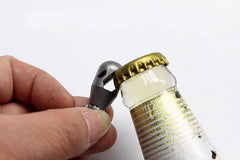EDC Titanium Shark Knife Bead Bottle Opener Key chain Beadwork Pendant Bead DIY 07FC0E-D4 - KOEEK