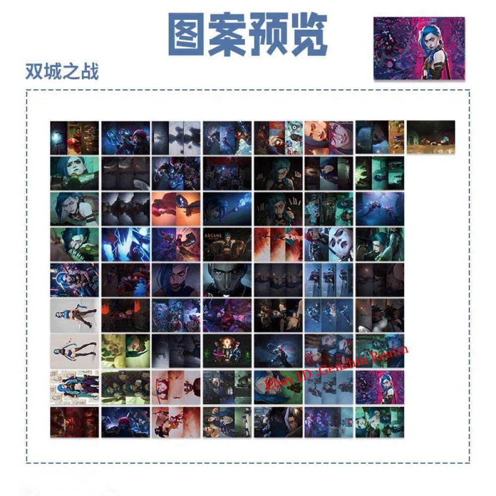 120Pcs Anime Arcane：League of Legends Jinx Waterproof Stickers Decoratio Gift 07FC0E-D4 - KOEEK