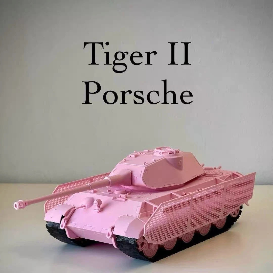 1/35 Tiger II Porsche Turret 3D Printed Pink Model KitStatic Display Collectible 07FC0E-D4 - KOEEK