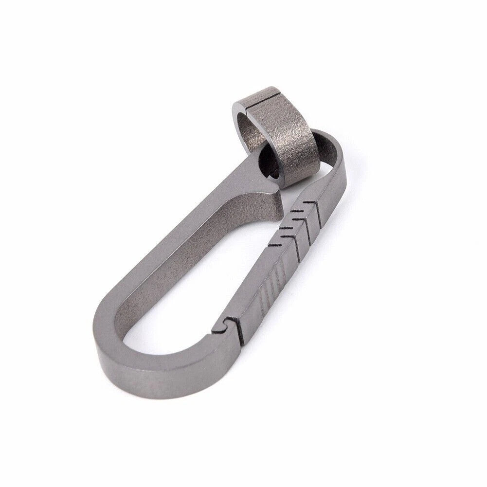 Titanium Alloy Carabiner D-Ring Key Chain Keychain Hook Clip Outdoor Pendant EDC 07FC0E-D4 - KOEEK