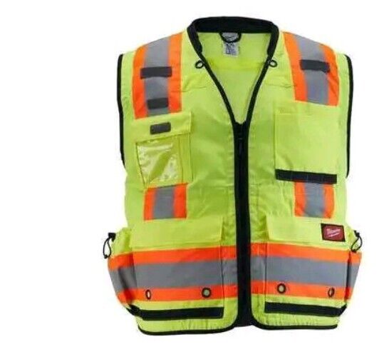 ny Milwaukee Class 2 Surveyor's High Visibility Gul sikkerhedsvest -