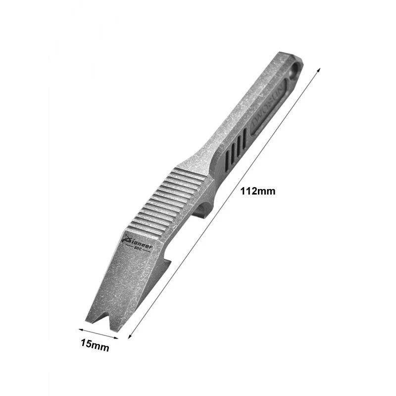 CNC Titanium Alloy Pry Bar Crowbar Bottle Opener Cutter Outdoor EDC Multi Tools 07FC0E-D4 - KOEEK