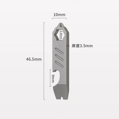 Mini Titanium Keychain Multi Tools Pry Bar Crowbar Opener Outdoor Pocket EDC 07FC0E-D4 - KOEEK