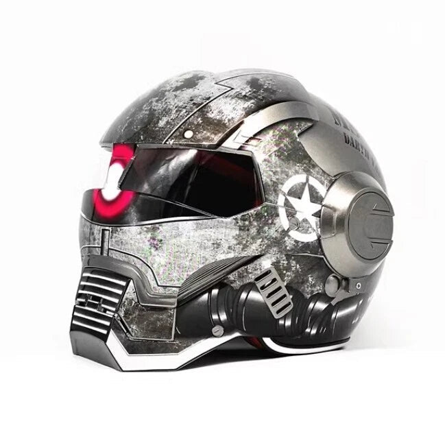 Personalized Motorcycle Helmet Iron Man Creative Decoration Birthday Helmet Gift 07FC0E-D4 - KOEEK