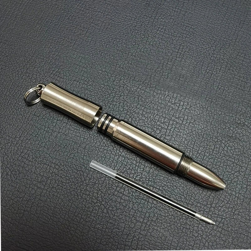 Tiremet Titanium Ti Mini Key Chain Practical Ball Pen Office Signature Pen EDC TIREMET - KOEEK